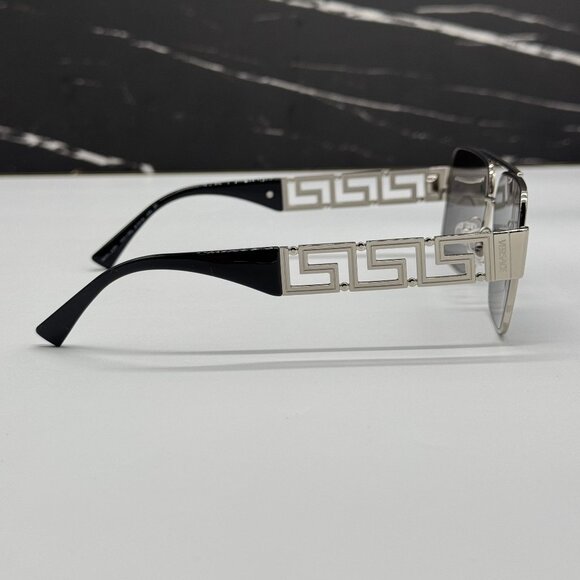 NEW VERSACE VE2290 10016G SILVER/GRAY UNISEX SUNGLASSES VE2290 1001/6G main image 8
